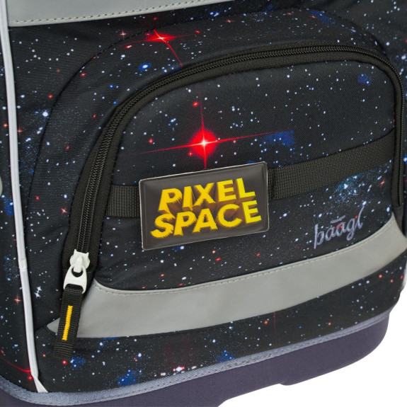 Školská aktovka Zippy plus Pixel Space Baagl