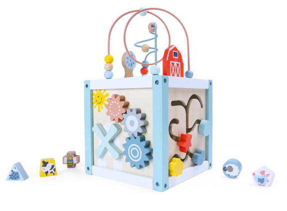Drevená aktivity kocka (20 cm)