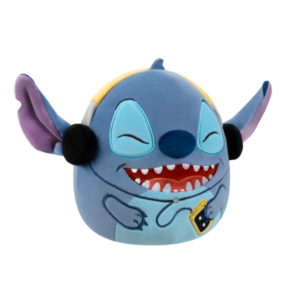 Squishmallows Disney Stitch so slúchadlami, 25 cm