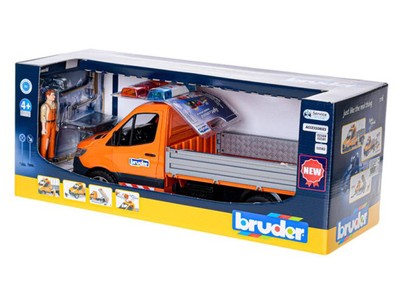 Bruder auto cestnej služby MB Sprinter 40 cm so svetlom a zvukom s doplnkami