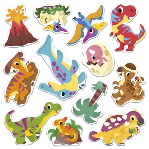Kreatívna sada My arts&crafts Prelepovateľné samolepky Dinosaury Janod
