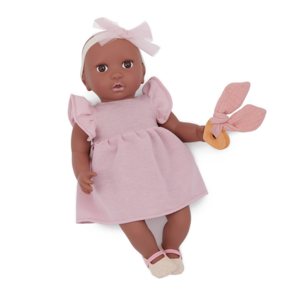Šaty pre bábiku ružové s doplnkami LullaBaby