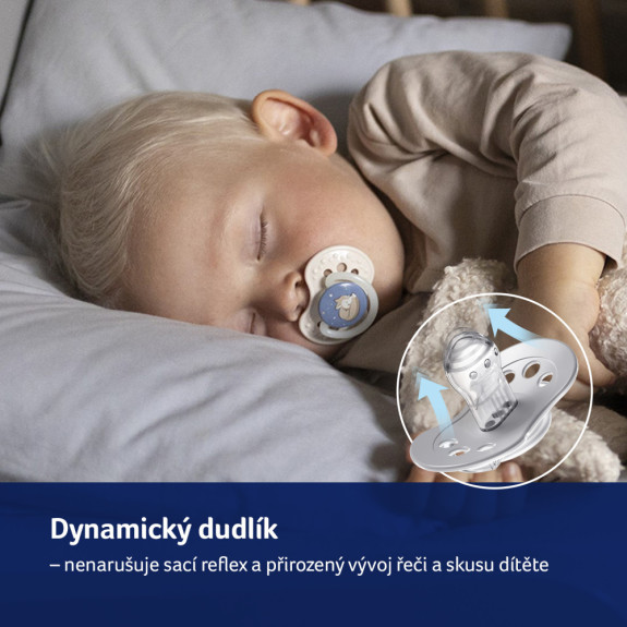 Cumlík svietiaci silikónový dynamický Night & Day 0 - 6 m, 2 ks Lovi