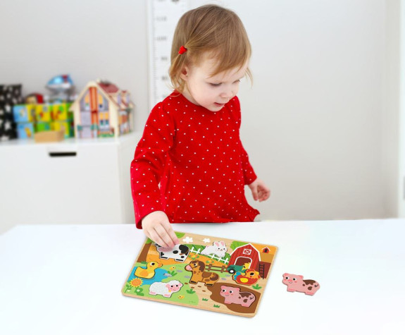 Vkladacie puzzle Farma 2Kids Toys