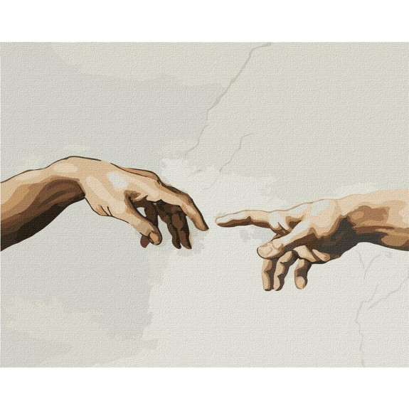 Maľovanie podľa čísel - Stvorenie Adama ©Michelangelo 40 x 50 cm