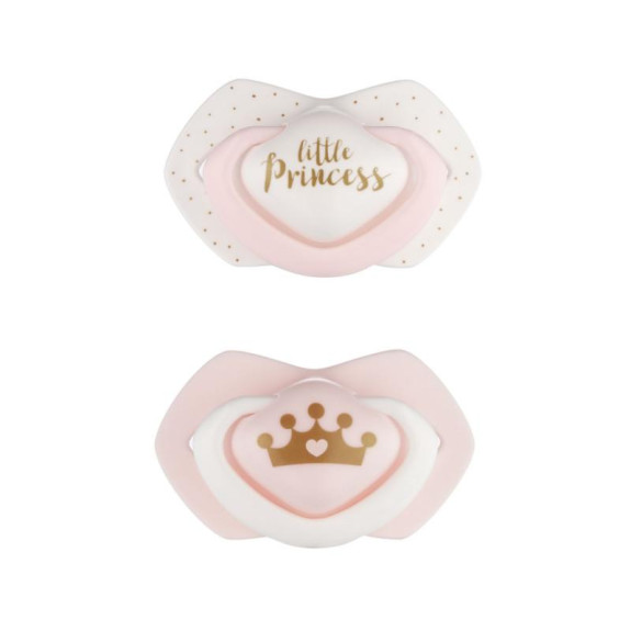 Silikónové cumlíky symetrický set Light touch ROYAL BABY ružové