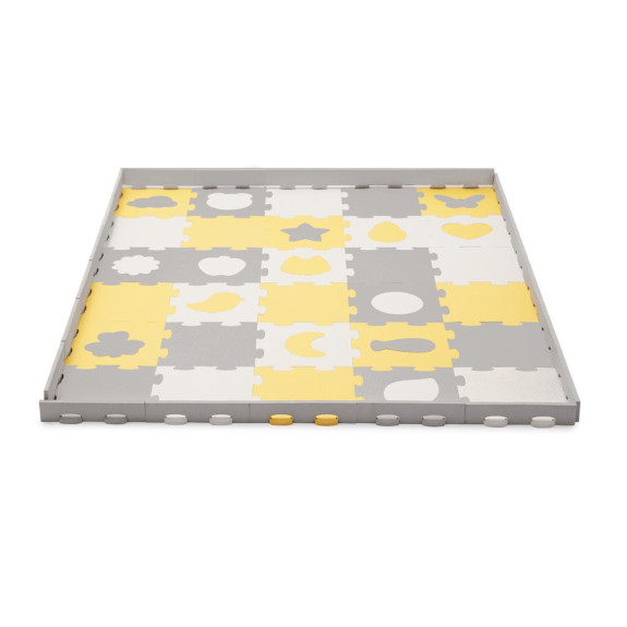 Podložka penová puzzle Luno Shapes KINDERKRAFT SELECT 185 x 165 cm Yellow, 30 ks, Premium