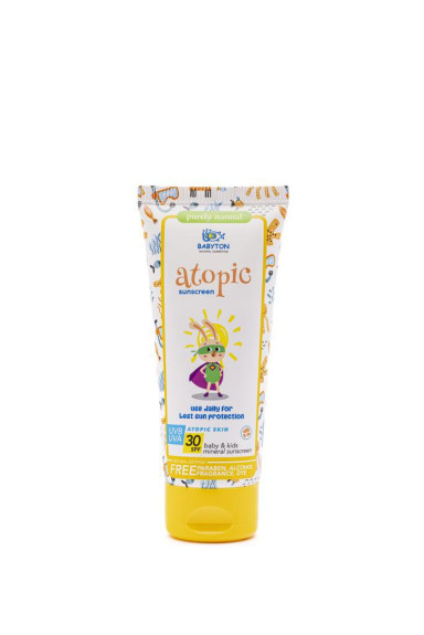 Prírodný opaľovací krém Atopic 100 ml Babyton