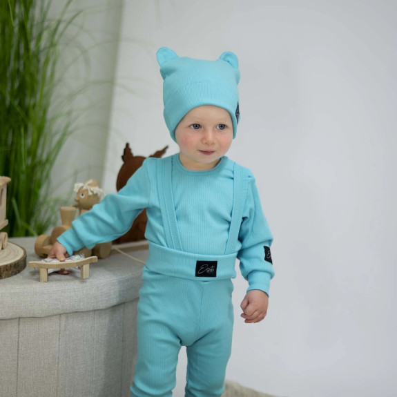 Rastúce body rebrované Turquoise - tyrkysová Esito