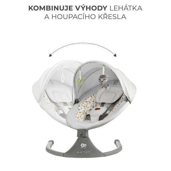 Lehátko hojdacia s melódiou 2 v 1 Lumi, do 9 kg, Premium Kinderkraft