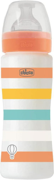 Fľaša dojčenská Well-being silikón 330 ml Chicco