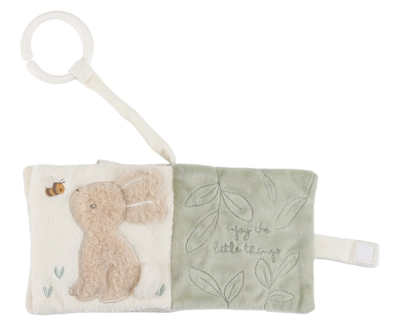 Závesná textilná knižka s aktivitami Newborn Naturals Little Dutch