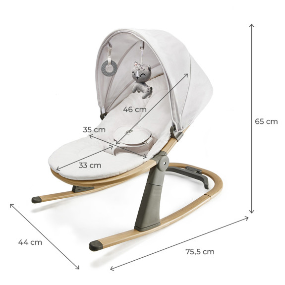 Lehátko Elsu Grey do 9 kg Kinderkraft
