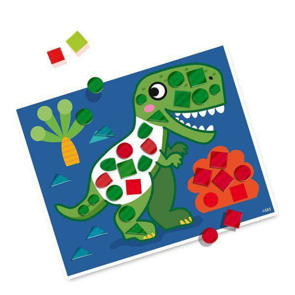 Učím sa mozaiky - veľká sada dinosaury