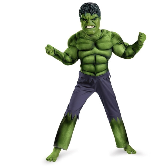 Detský kostým Svalnatý Hulk s maskou Veľ. 110-122/M