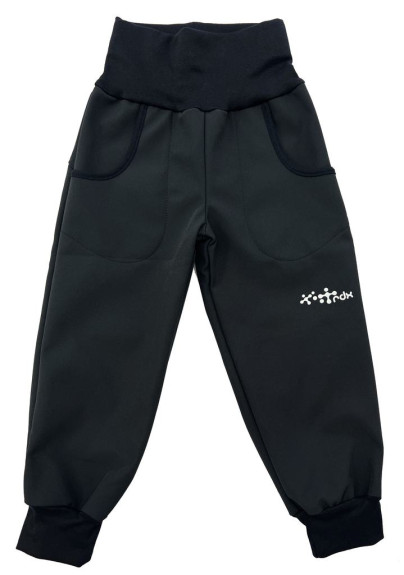Čierne softshell nohavice s reflexným prvkom a lemom RDX