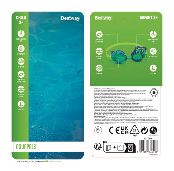 Okuliare plavecké AquaPals Bestway