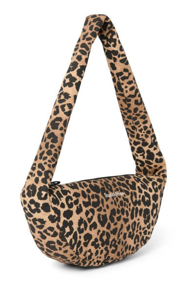 Cotton Mini Cross Body Bag Brown Leopard Studio Noos