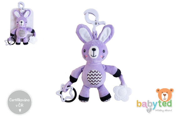 Hrkálka plyš 30 cm záves na postieľku/kočík 0 m+ babyted