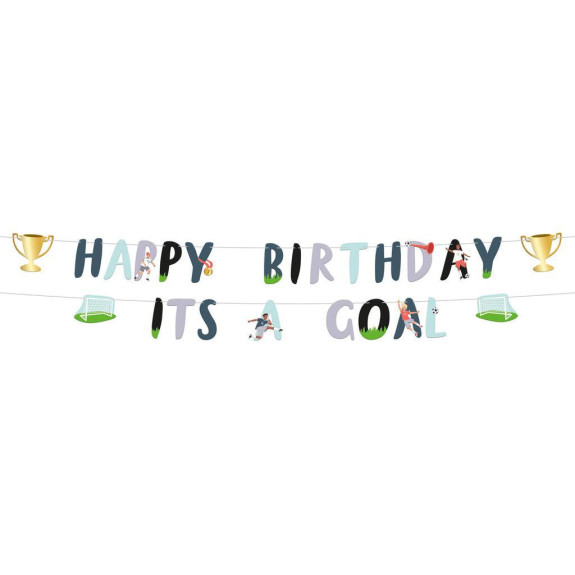 Baner závesný "Happy Birthday It´s a Goal", 1,5 m