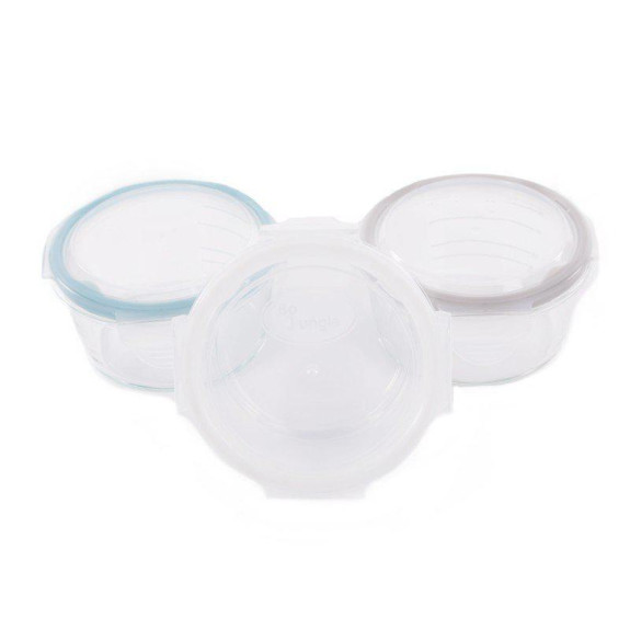 Sklenené misky s viečkami B-Glass Bowls 280 ml Bo Jungle