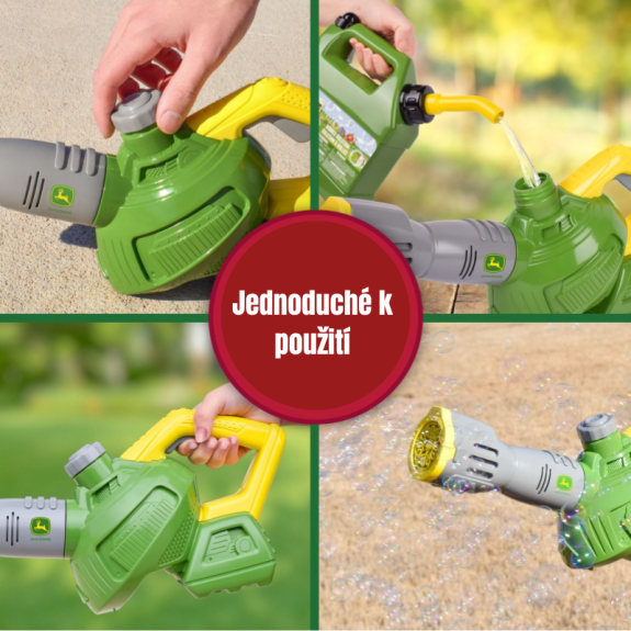 Detský bublifukový fúkač lístia John Deere Kids