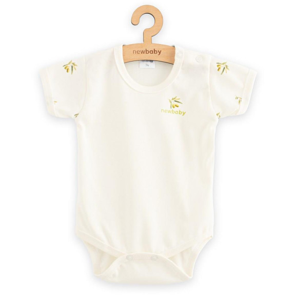 Dojčenské body s krátkym rukávom z organickej bavlny Olivy New Baby
