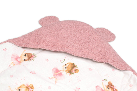 Baránková zavinovačka s kapucňou bavlna/baránok Teddy