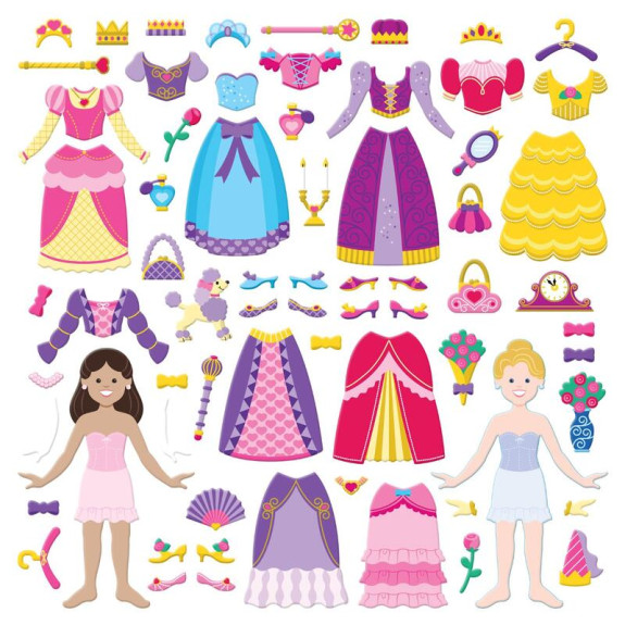 Adhézny zošit so samolepkami Princezné Melissa & Doug