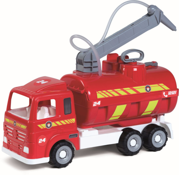 Hasičké vozidlo s funkčnou striekačkou a pogumovanými kolesami - dĺžka 52 cm Androni Heavy Trucks