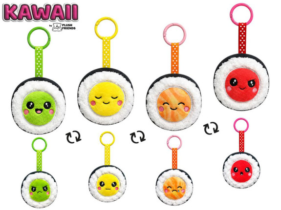 Plush Friends Kawaii Sushi plyšový prívesok 8 cm - 4 druhy