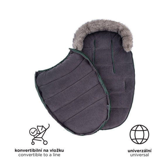 Set zimný fusak Comfy 4v1 + rukavice na kočík Petite & Mars