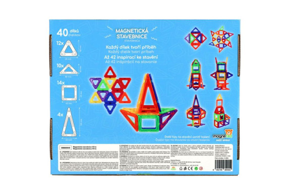 Magnetická stavebnica magneted 40 ks