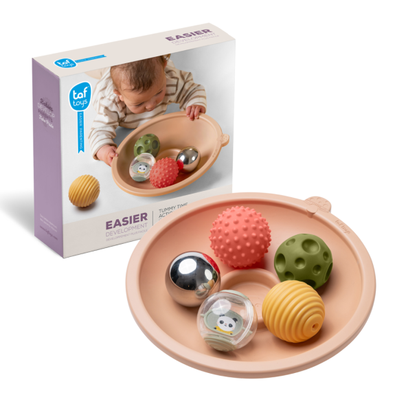 Misa s loptičkami pre hru na brušku Taf Toys