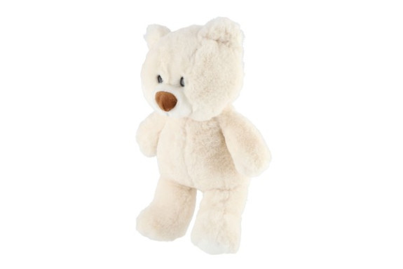 Sediaci plyšový medveď 35 cm biely