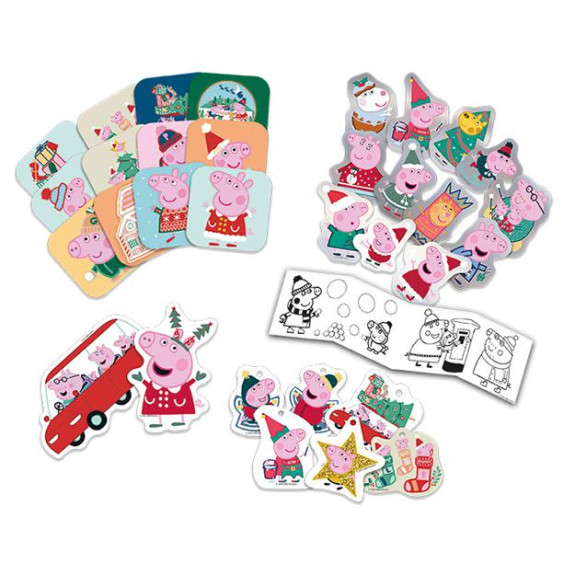 Adventný kalendár so samolepkami Prasiatko Peppa