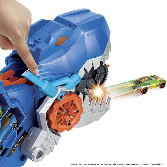 Hot Wheels city T-Rex ťahač so svetlami a zvukmi