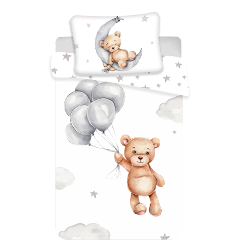 Obliečky do postieľky Macko 02 baby 100 x 135, 40 x 60 cm Jerry Fabrics
