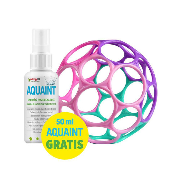 Hračka Oball™ Classic 10 cm 0 m+ & Aquaint 100% eko čistiaca voda 50 ml