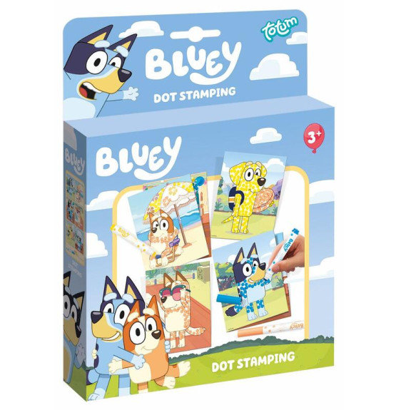 Bluey pečiatkovanie bodky Tatum