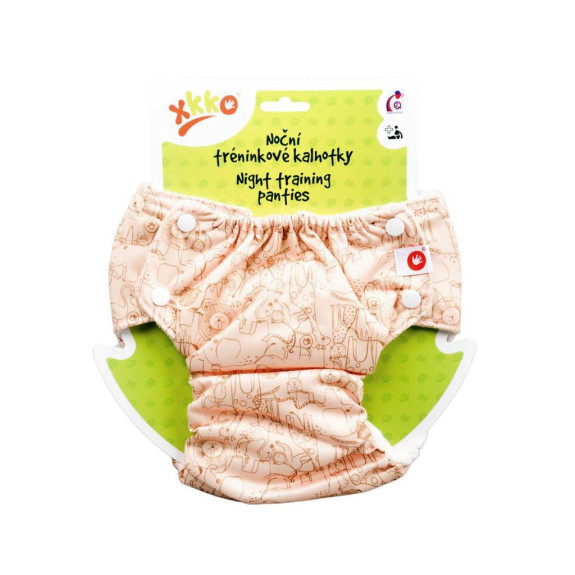 Nočné tréningové nohavičky XKKO - Safari Honey Mustard