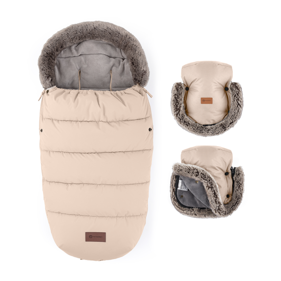 Set zimný fusak Comfy 4 v 1 + rukavice na kočík Furry Petite & Mars