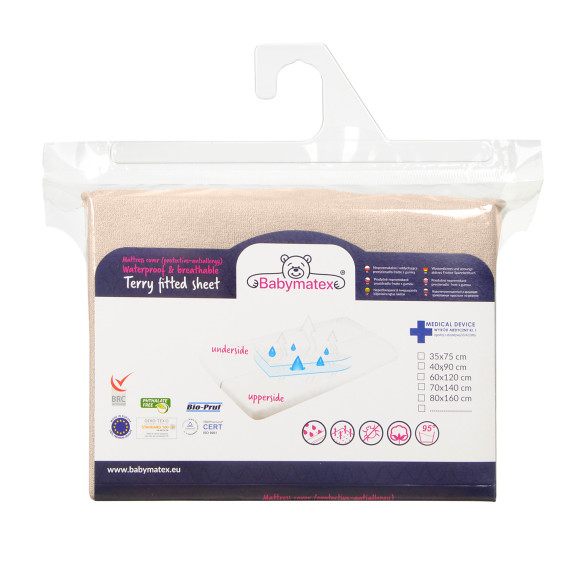 Nepremokavé prestieradlo froté 60x120 cm Babymatex