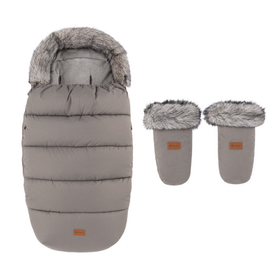Set zimný fusak Comfy 4v1 + rukavice na kočík Petite & Mars