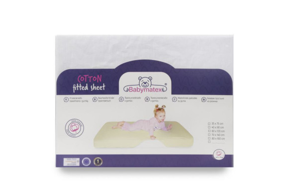 Bavlnená prestieradlo s gumou 60 x 120 cm Babymatex
