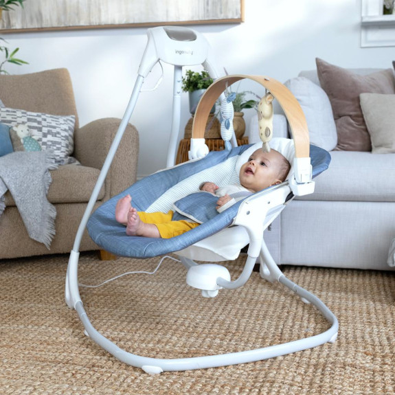 Hojdačka pohupujúca hudobný Chambray 0 m+, do 9 kg Ingenuity