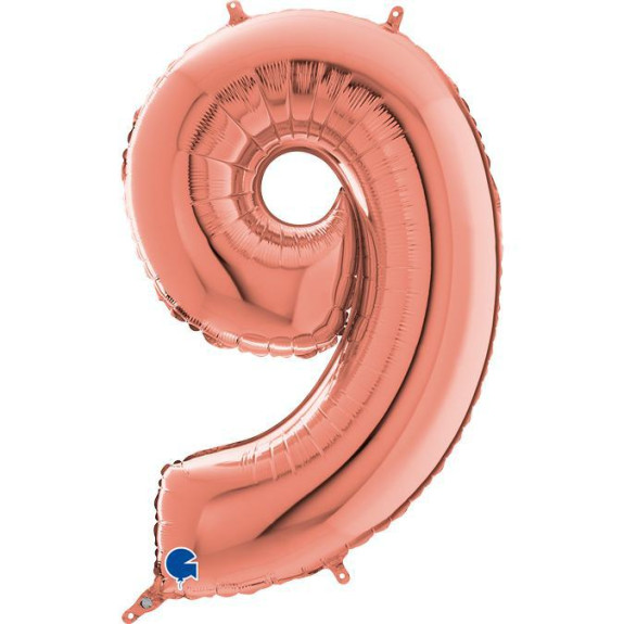 Fóliový balónik - Nafukovacie číslice Rose Gold 66 cm