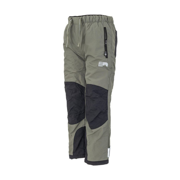 Nohavice športové outdoorové, podšité fleezovou podšívkou khaki Pidilidi