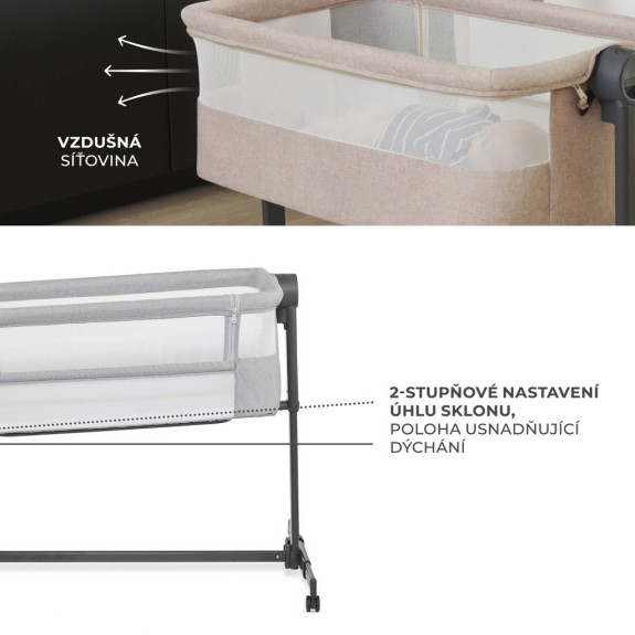 Postieľka detská polohovateľná Nestee Up2 Kinderkraft