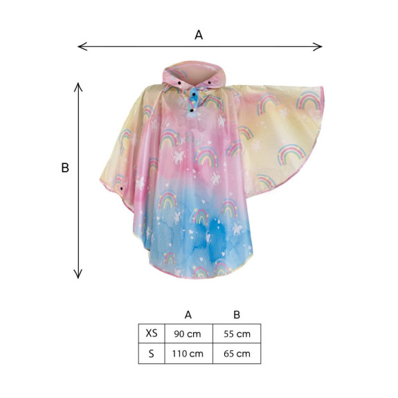 Outdoor pláštenka pončo Unicorn veľ. XS (90 -110 cm) Baagl
